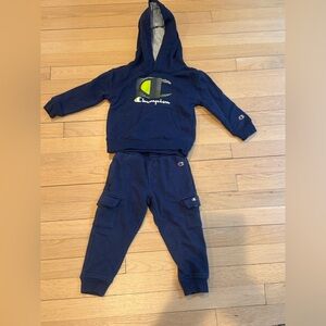 Champion Dark Blue Kids Hoodie and Joggers Set
